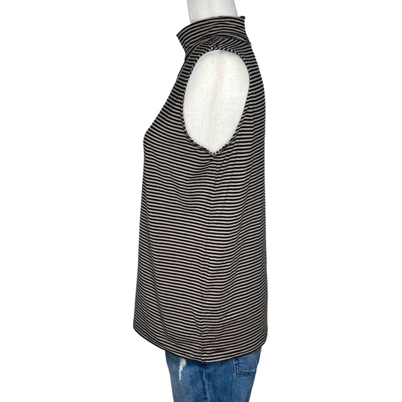 Chico’s Touch of Cool Sleeveless Mockneck Top, Striped, 8 Medium 570312337 - Picture 12 of 14